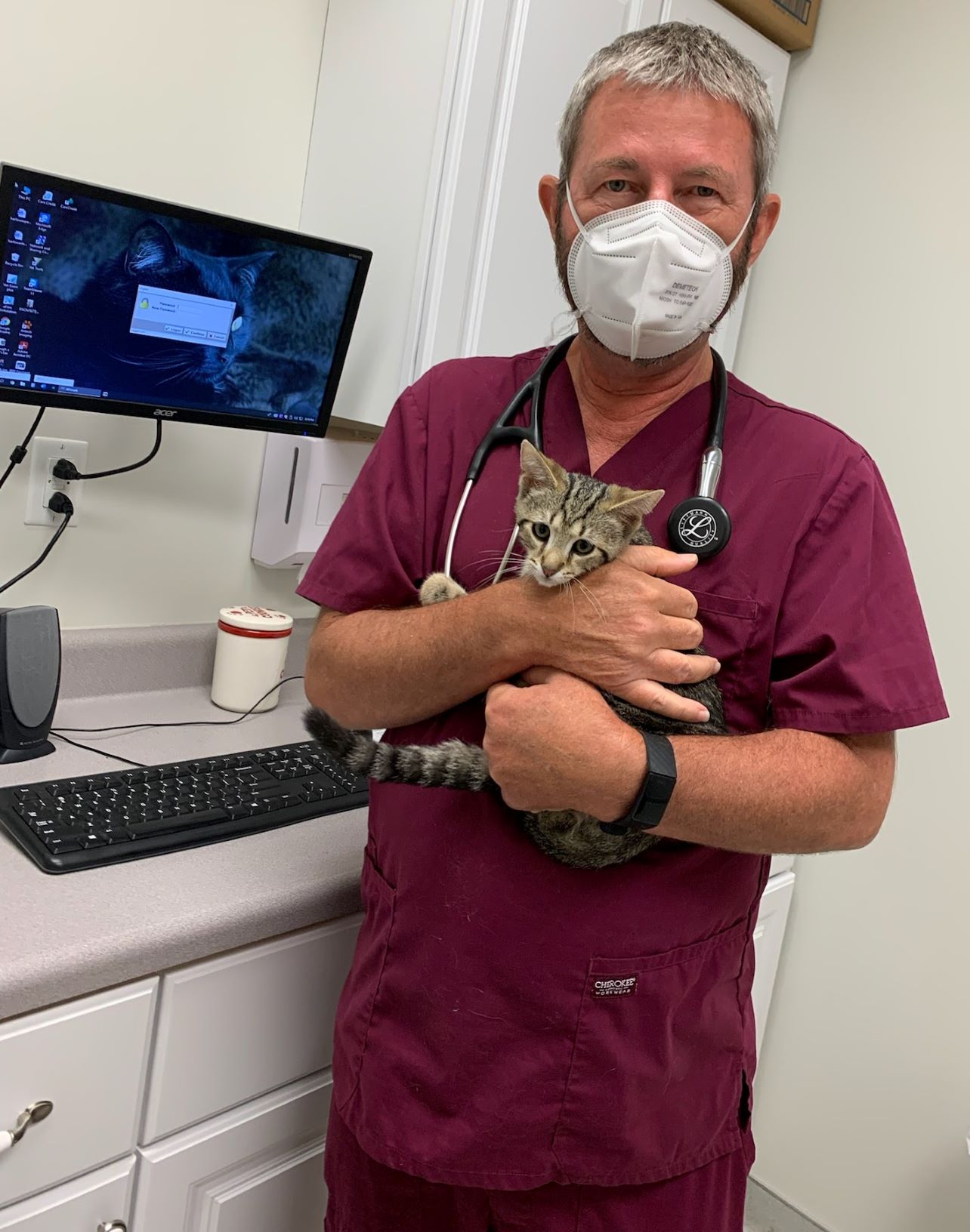 Dr. with kitten